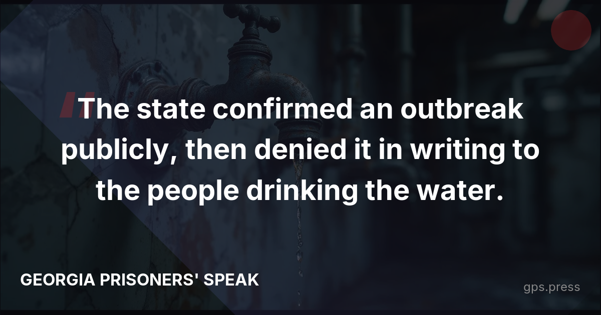 The state confirmed an outbreak publicly, then denied it in writing to the people drinking the water.