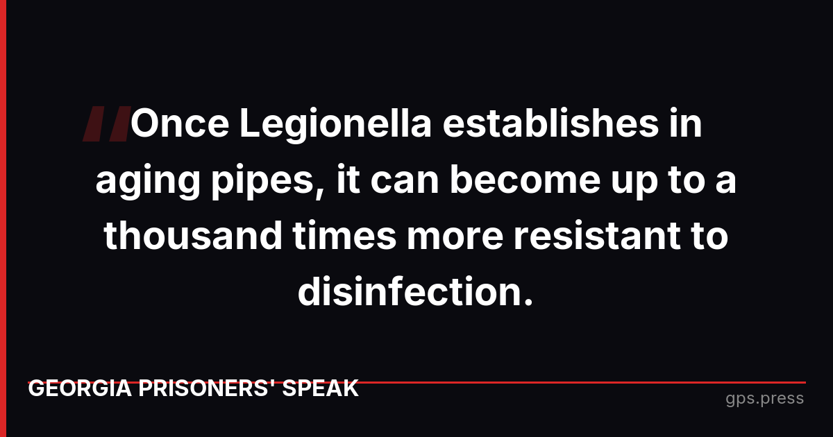 Once Legionella establishes in aging pipes, it can become up to a thousand times more resistant to disinfection.