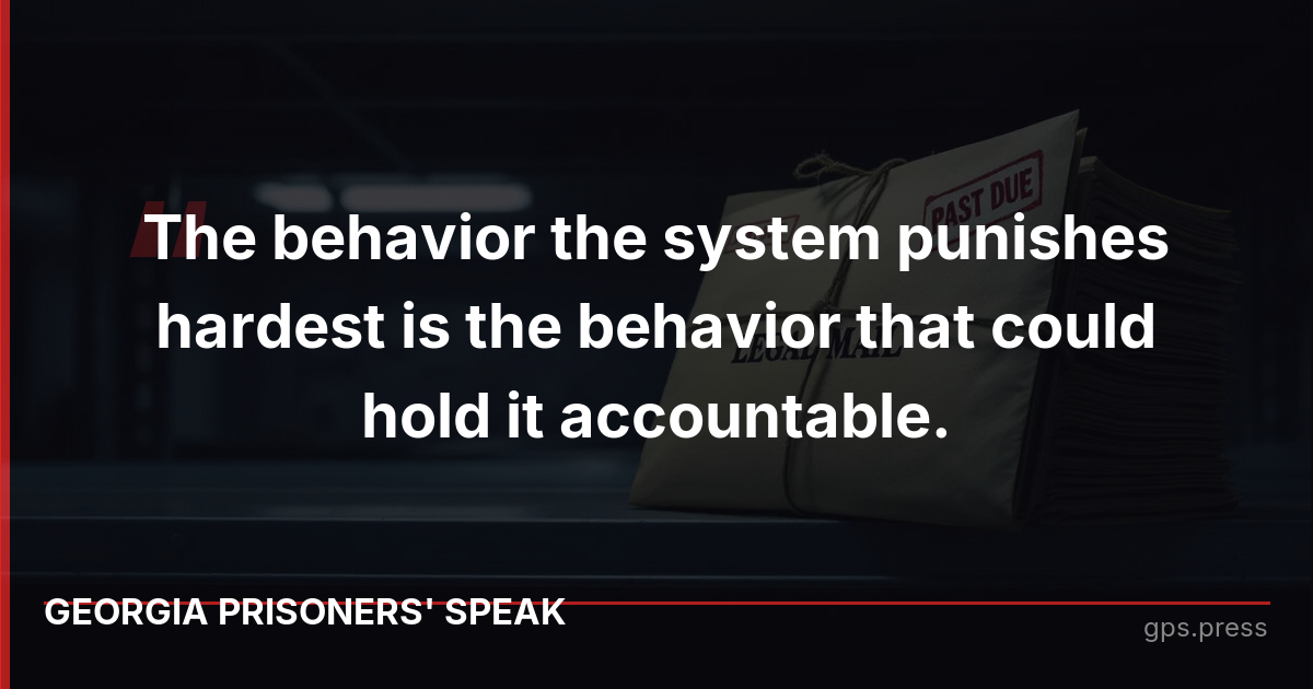 The behavior the system punishes hardest is the behavior that could hold it accountable.