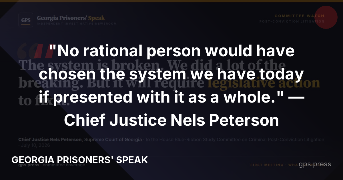 "No rational person would have chosen the system we have today if presented with it as a whole." — Chief Justice Nels Peterson