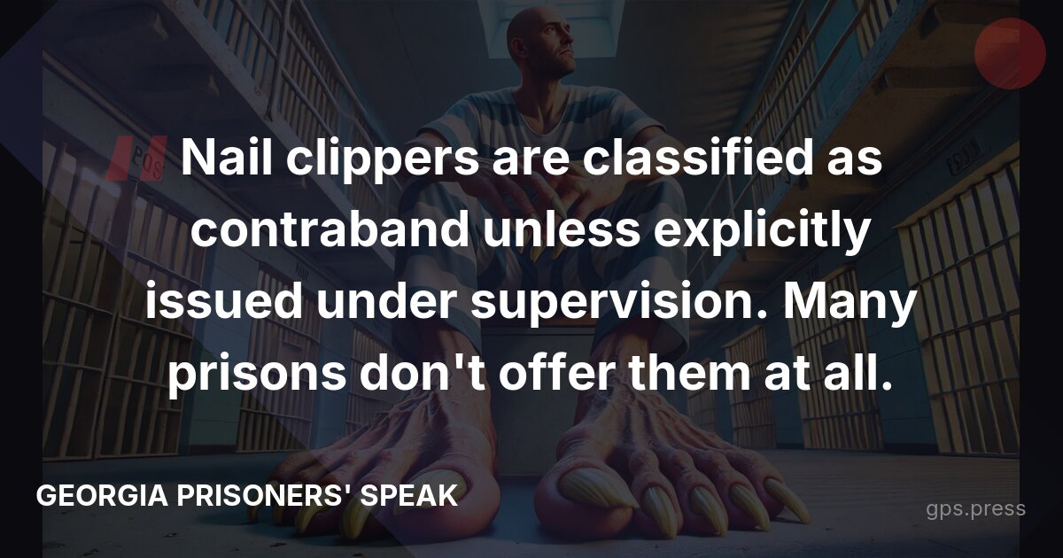 Nail clippers are classified as contraband unless explicitly issued under supervision. Many prisons don't offer them at all.