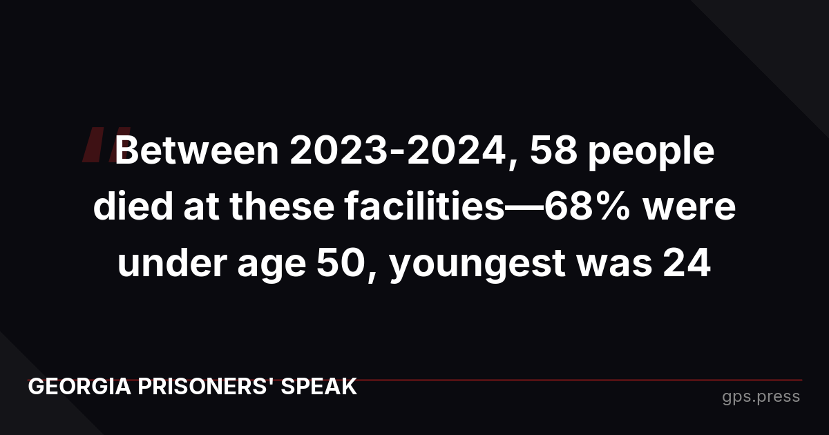 Between 2023-2024, 58 people died at these facilities—68% were under age 50, youngest was 24
