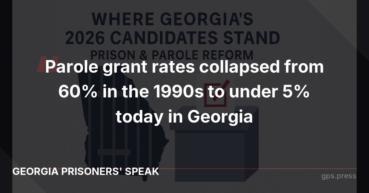 Parole grant rates collapsed from 60% in the 1990s to under 5% today in Georgia