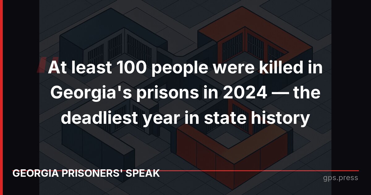 31% of Georgia's prison population are validated gang members — more than double the national average of 13%