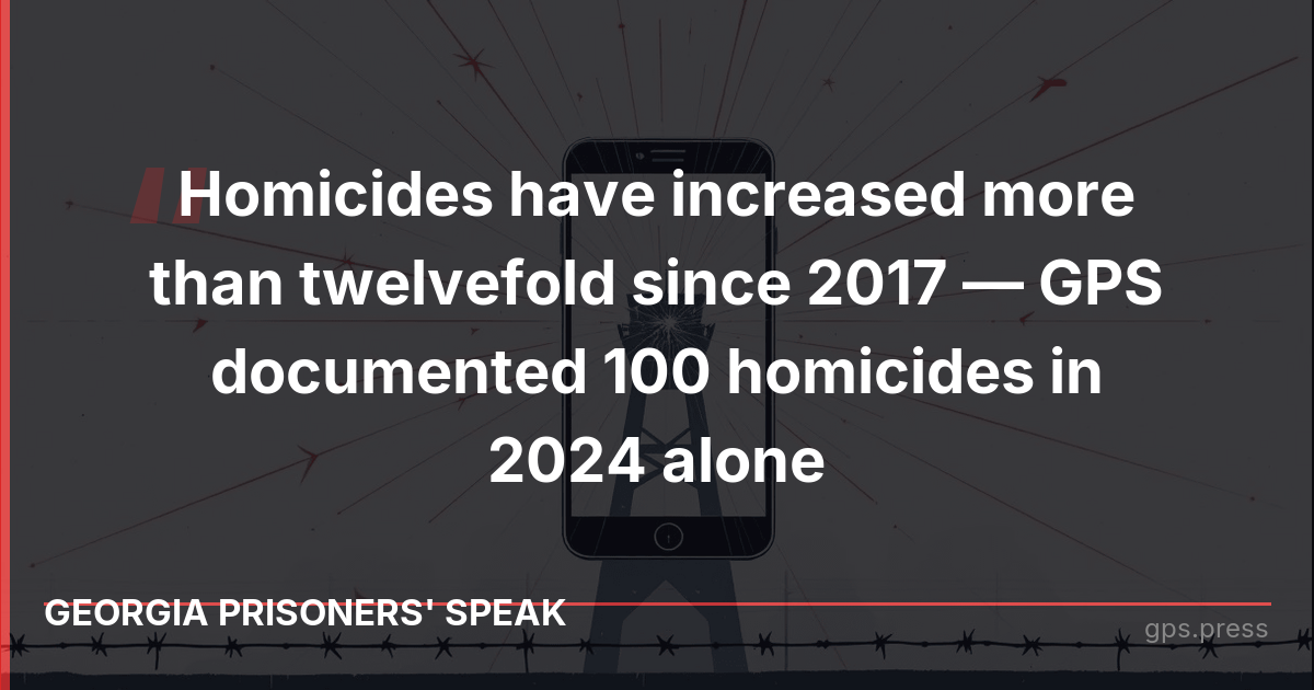 Homicides have increased more than twelvefold since 2017 — GPS documented 100 homicides in 2024 alone